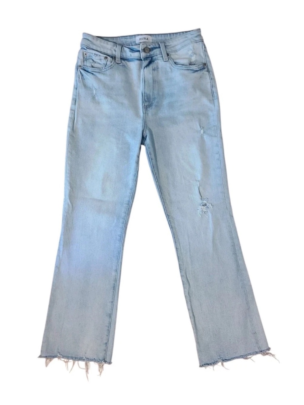 PISTOLA Lennon High Rise Crop Boot Raw Hem